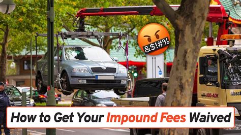 If the police impounded an upright heavy-duty vehicle, it would. . How to get impound fees waived los angeles